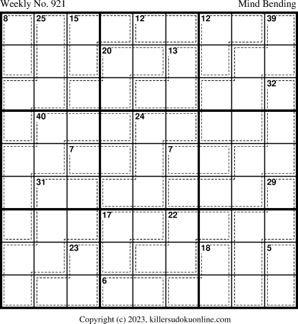 Killer Sudoku for 8/28/2023