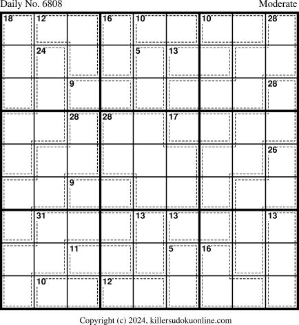 Killer Sudoku for 8/8/2024
