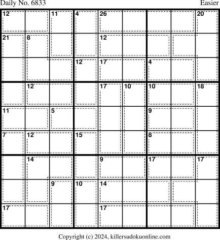 Killer Sudoku for 9/2/2024