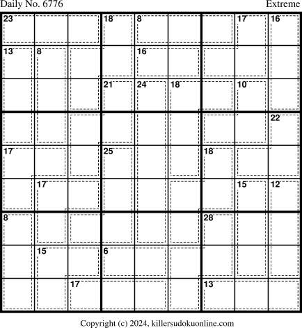 Killer Sudoku for 7/7/2024