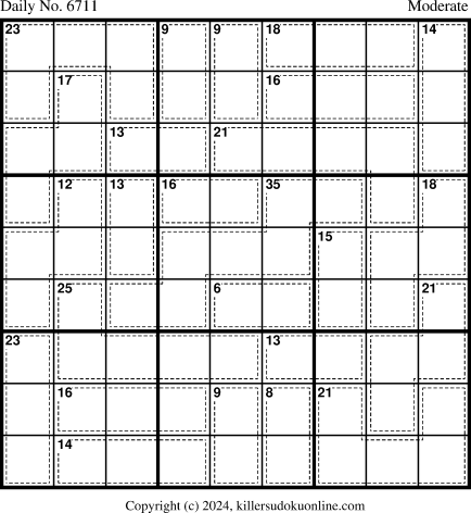 Killer Sudoku for 5/3/2024
