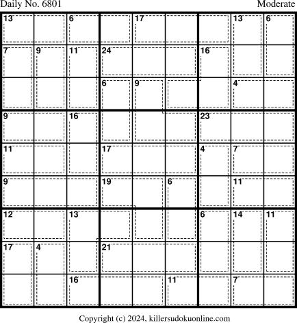 Killer Sudoku for 8/1/2024