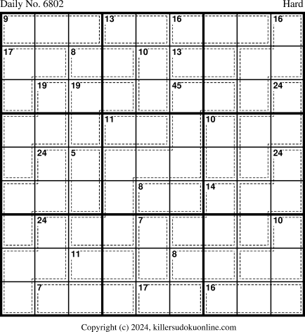 Killer Sudoku for 8/2/2024