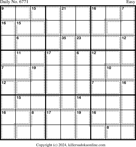 Killer Sudoku for 7/2/2024