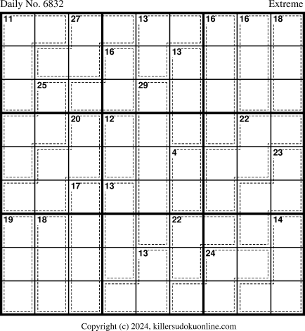 Killer Sudoku for 9/1/2024