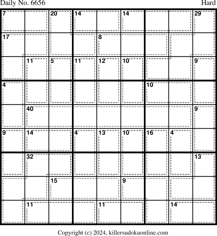 Killer Sudoku for 3/9/2024
