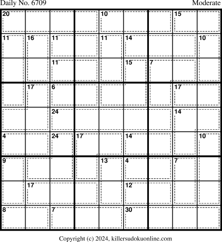 Killer Sudoku for 5/1/2024