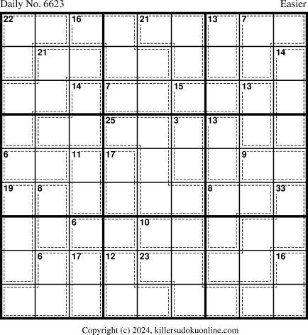Killer Sudoku for 2/5/2024