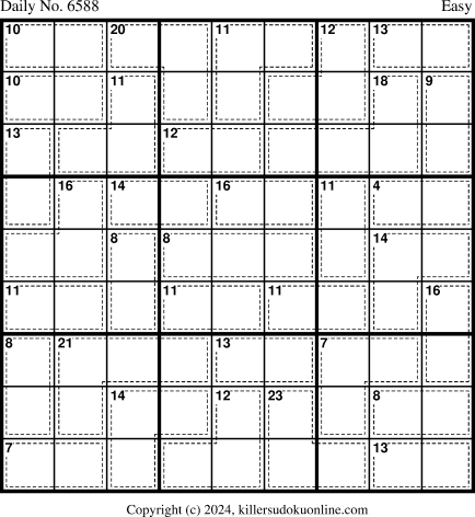 Killer Sudoku for 1/1/2024