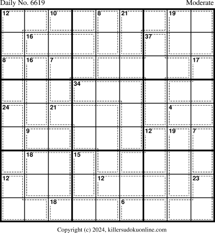 Killer Sudoku for 2/1/2024