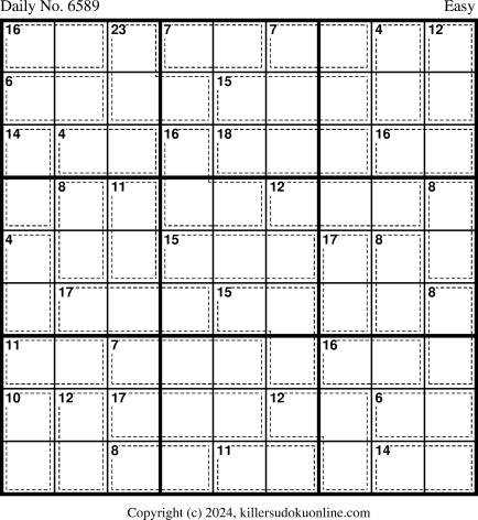 Killer Sudoku for 1/2/2024