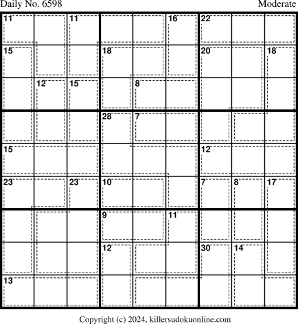 Killer Sudoku for 1/11/2024