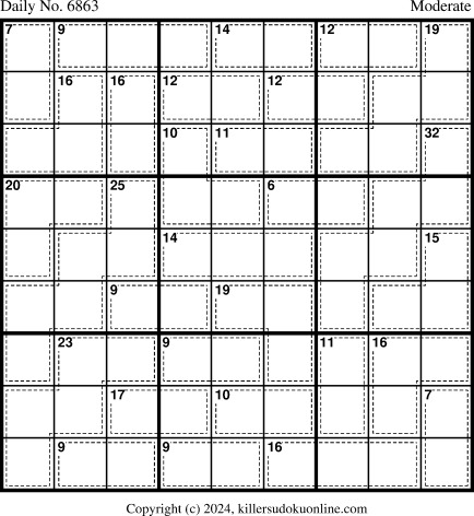 Killer Sudoku for 10/2/2024