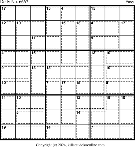 Killer Sudoku for 3/20/2024