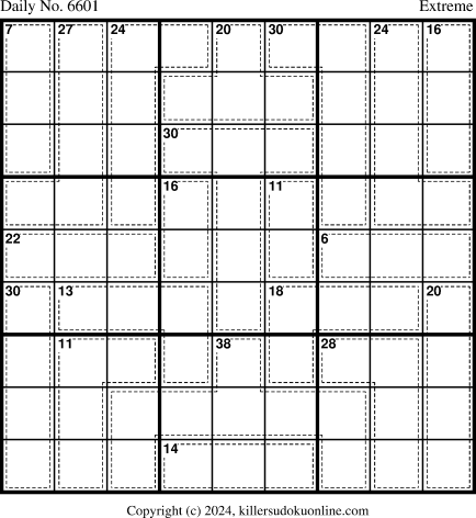 Killer Sudoku for 1/14/2024