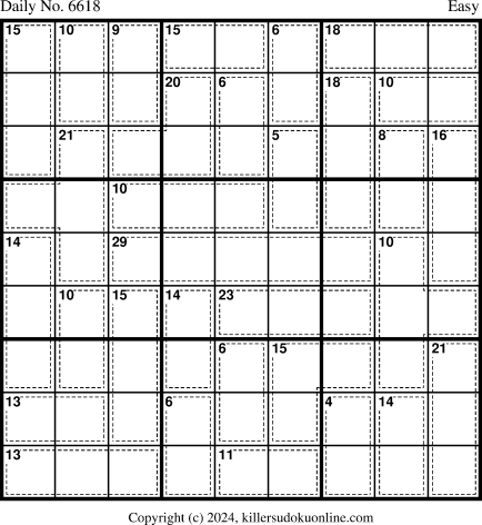 Killer Sudoku for 1/31/2024