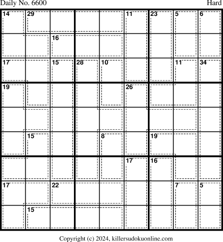 Killer Sudoku for 1/13/2024