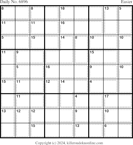 Killer Sudoku for 11/4/2024