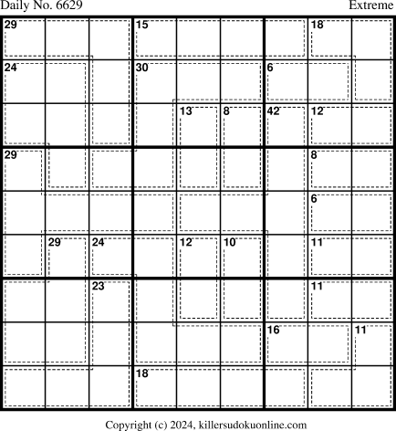 Killer Sudoku for 2/11/2024