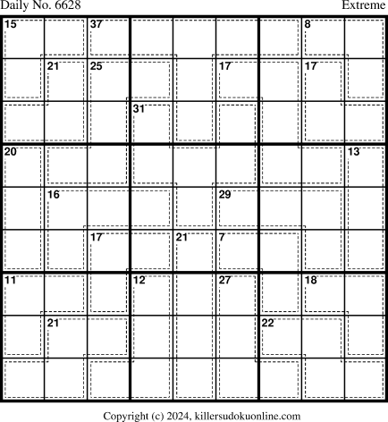 Killer Sudoku for 2/10/2024