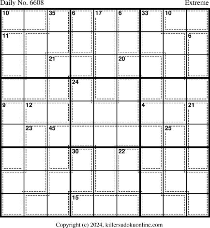 Killer Sudoku for 1/21/2024