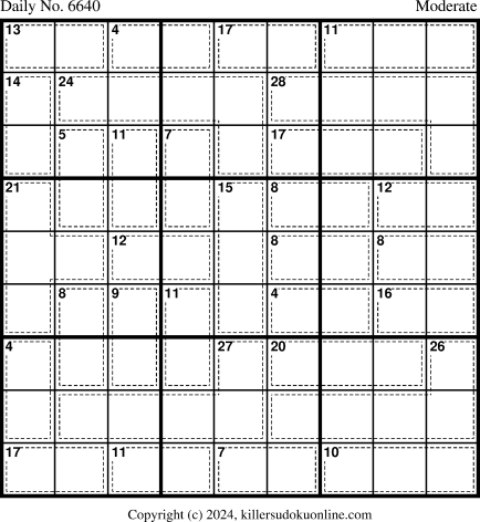Killer Sudoku for 2/22/2024