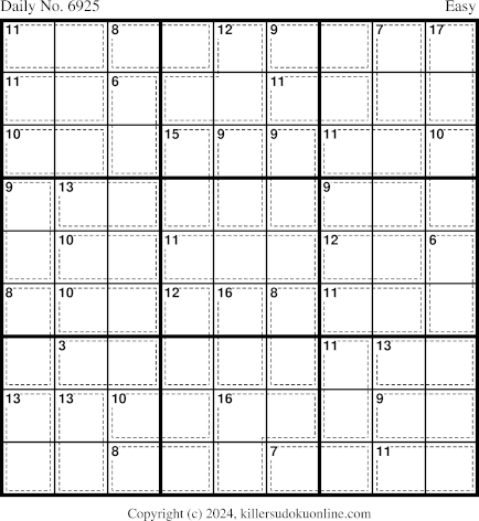 Killer Sudoku for 12/3/2024