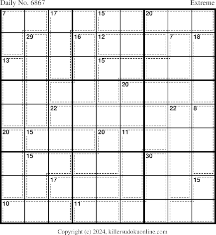 Killer Sudoku for 10/6/2024