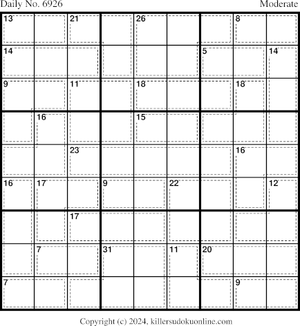 Killer Sudoku for 12/4/2024