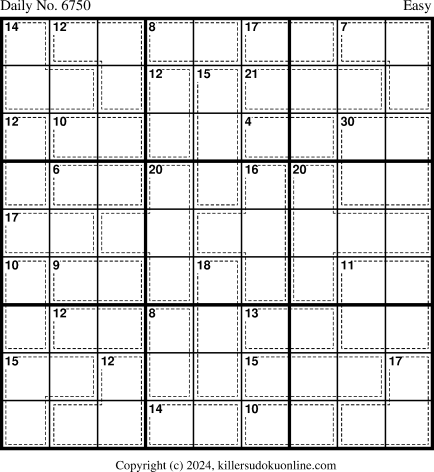 Killer Sudoku for 6/11/2024