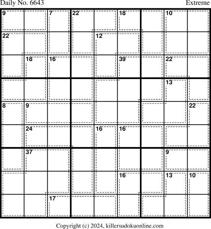Killer Sudoku for 2/25/2024