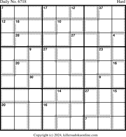 Killer Sudoku for 5/10/2024