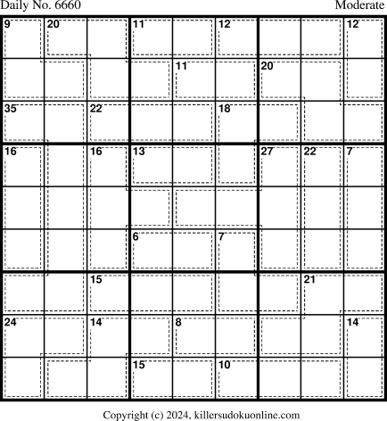 Killer Sudoku for 3/13/2024