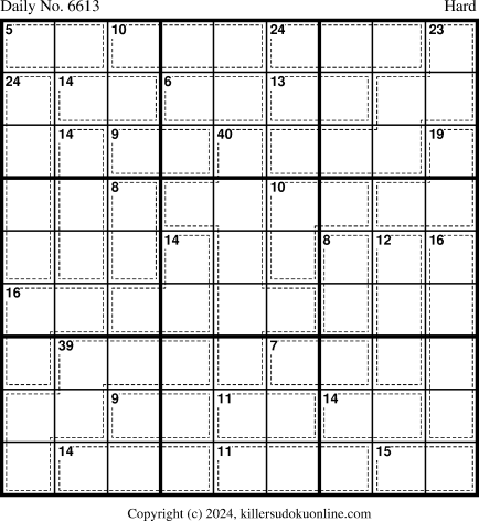Killer Sudoku for 1/26/2024