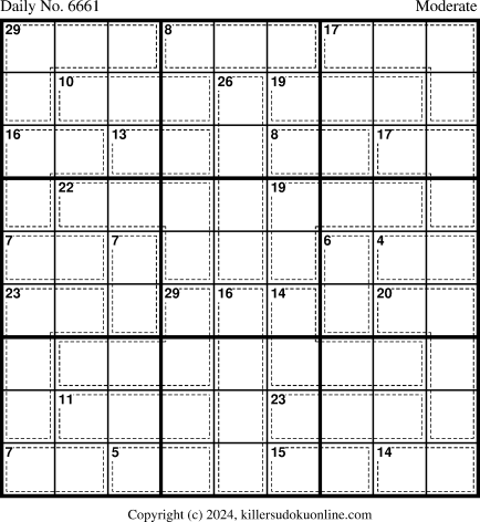 Killer Sudoku for 3/14/2024
