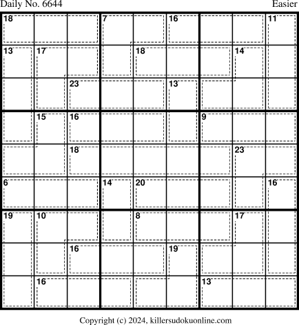 Killer Sudoku for 2/26/2024
