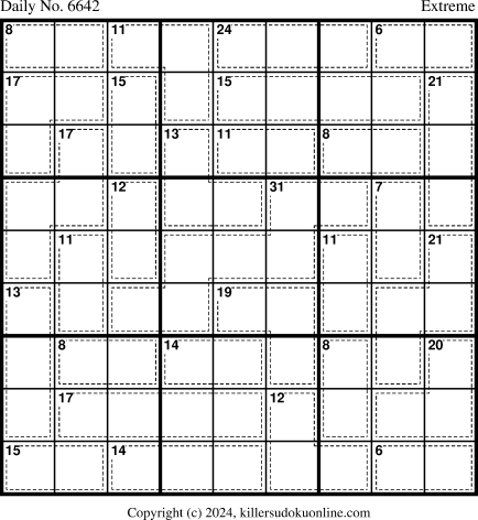 Killer Sudoku for 2/24/2024