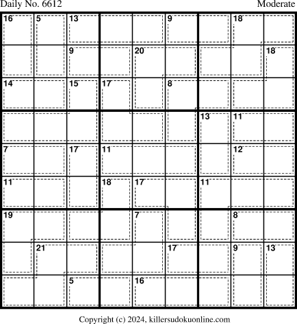 Killer Sudoku for 1/25/2024