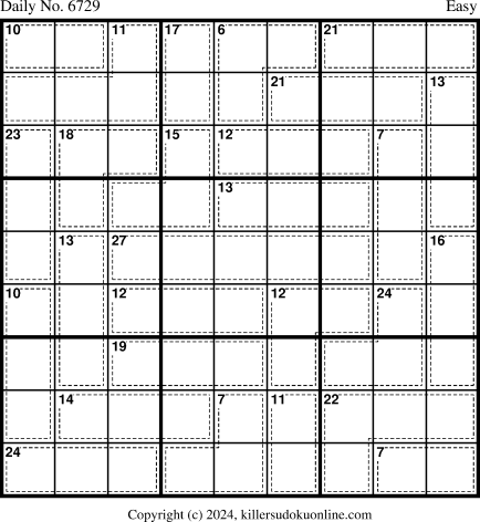 Killer Sudoku for 5/21/2024