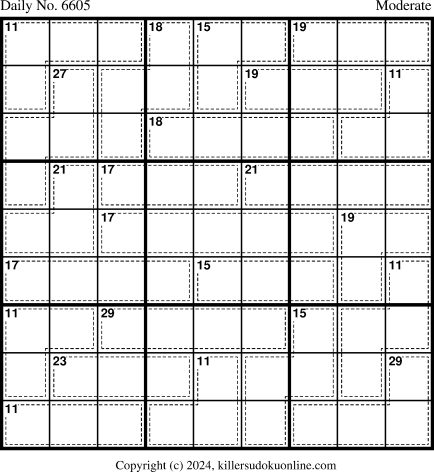 Killer Sudoku for 1/18/2024
