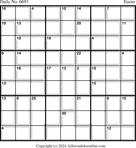 Killer Sudoku for 4/15/2024