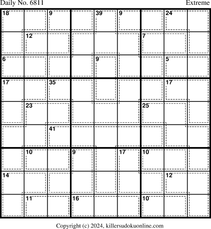 Killer Sudoku for 8/11/2024