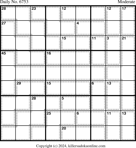 Killer Sudoku for 6/14/2024