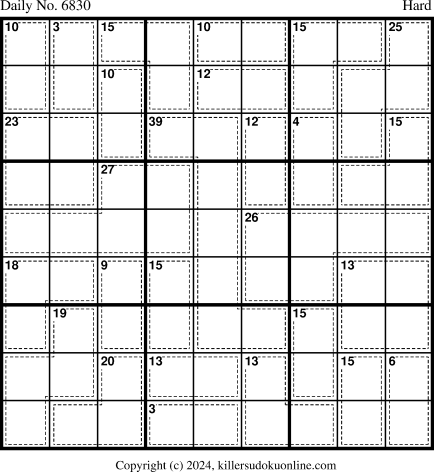 Killer Sudoku for 8/30/2024