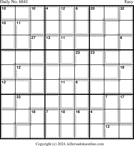 Killer Sudoku for 9/10/2024
