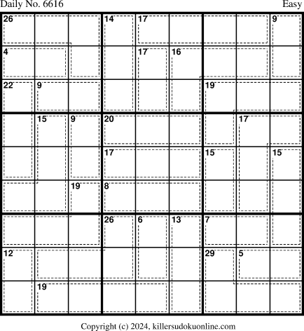 Killer Sudoku for 1/29/2024