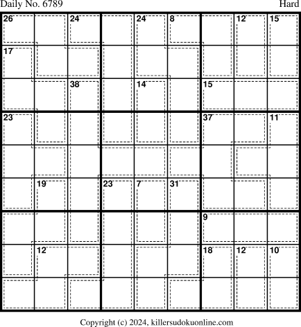 Killer Sudoku for 7/20/2024