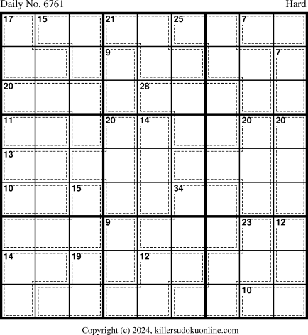 Killer Sudoku for 6/22/2024