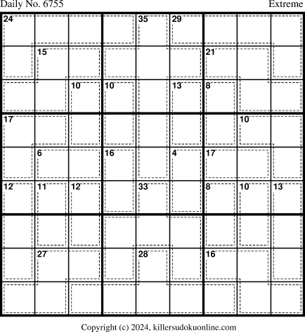 Killer Sudoku for 6/16/2024