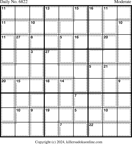 Killer Sudoku for 8/22/2024